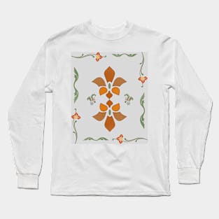 Art Nouveau and Art Deco on gray background Long Sleeve T-Shirt